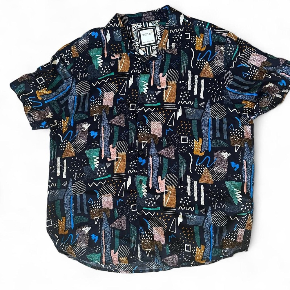 Geometric Pattern Men's Casual Shirt